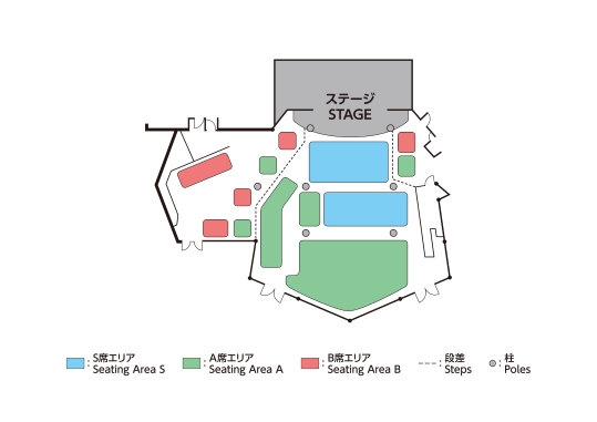 ミッキーのレインボールアウ　座席
